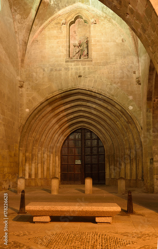 Entrance to the Cathedral of Santo Domingo de la Calzada  La Rioja  Spain