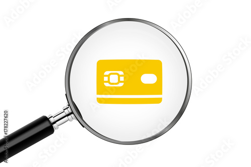 Lupe sucht/findet - Kreditkarte