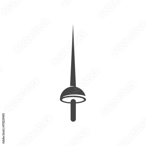 Fencing icon. Vector logo on white background