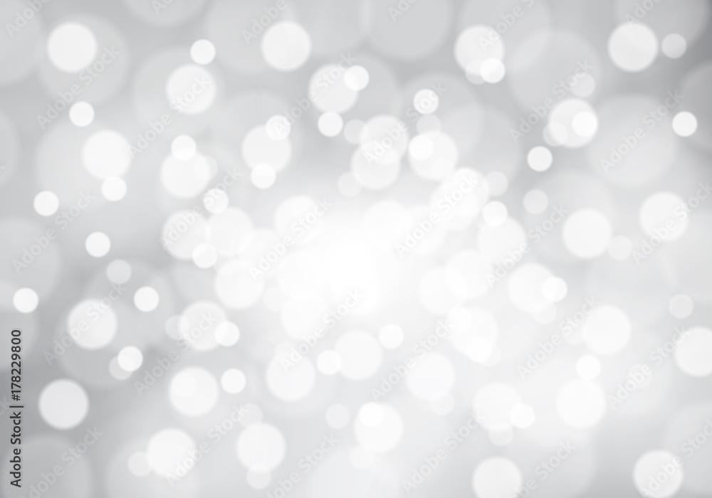 Abstract white bokeh light on gray background vector illustration. Abstract white bokeh light on gray background vector illustration.