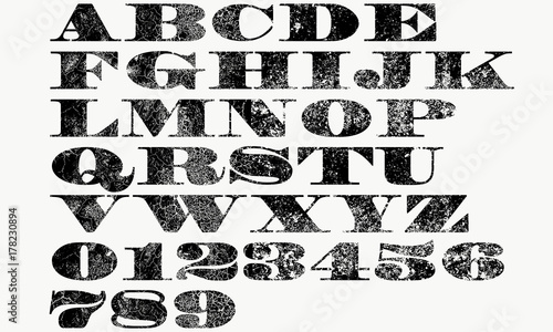 Crack alphabet vector