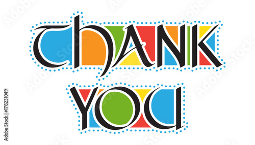 THANK YOU Uncial Alphabet Calligraphy Card