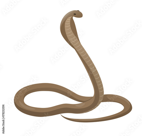 Rearing Cobra with Open Hood Vector Icon