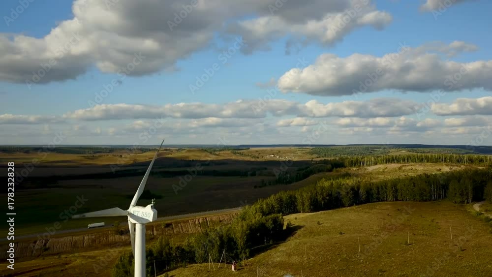 Working electric wind generators feeding the village Working electric wind generators feeding the village