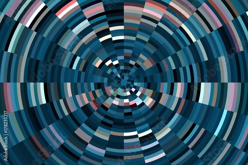 Circular shapes in pink and blue hues and colors  vivid sparkling hypnotic background