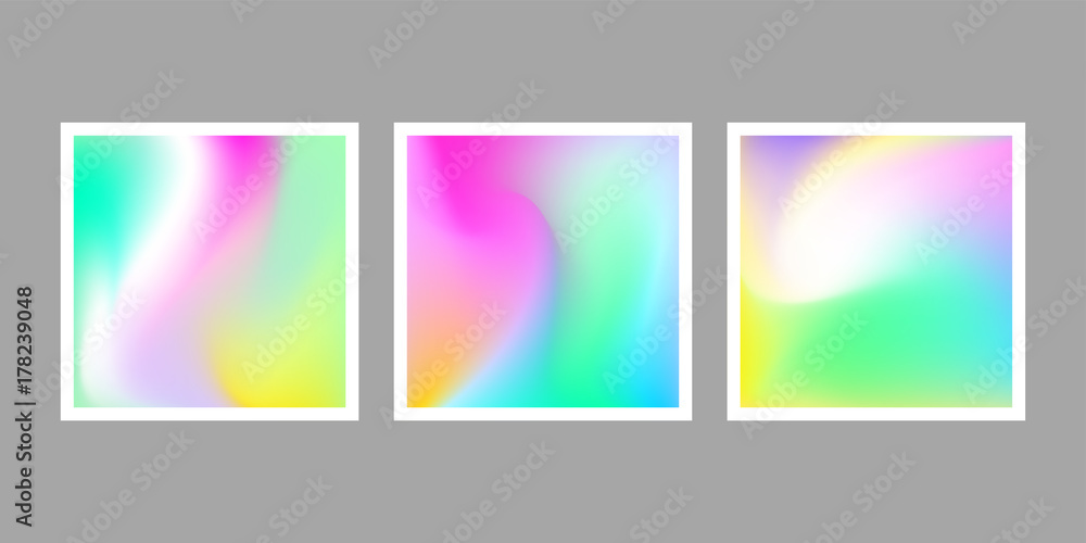 set of abstract fluid colors background