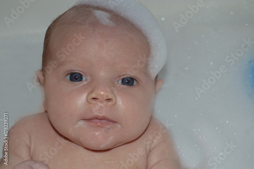 Infant bath time fun