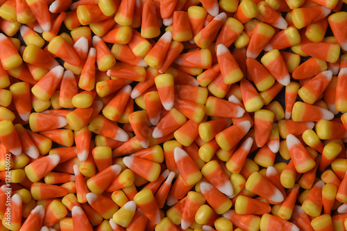 Closeup of candy corn