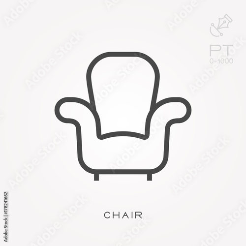 Line icon chair