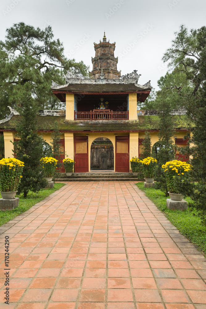 The Pagoda of the Celestial Lady in Hue Vietnam - Chua Thien Mu