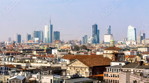 Skyline of Milan, in Italy © marcociannarel