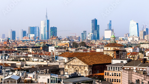 Skyline of Milan, in Italy