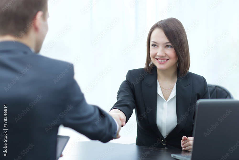 Negotiating business,Image business woman handshake Negotiating business,Image business woman handshake