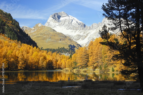 Foto Palpuogna See gegen Piz Ela
im goldenen Oktober