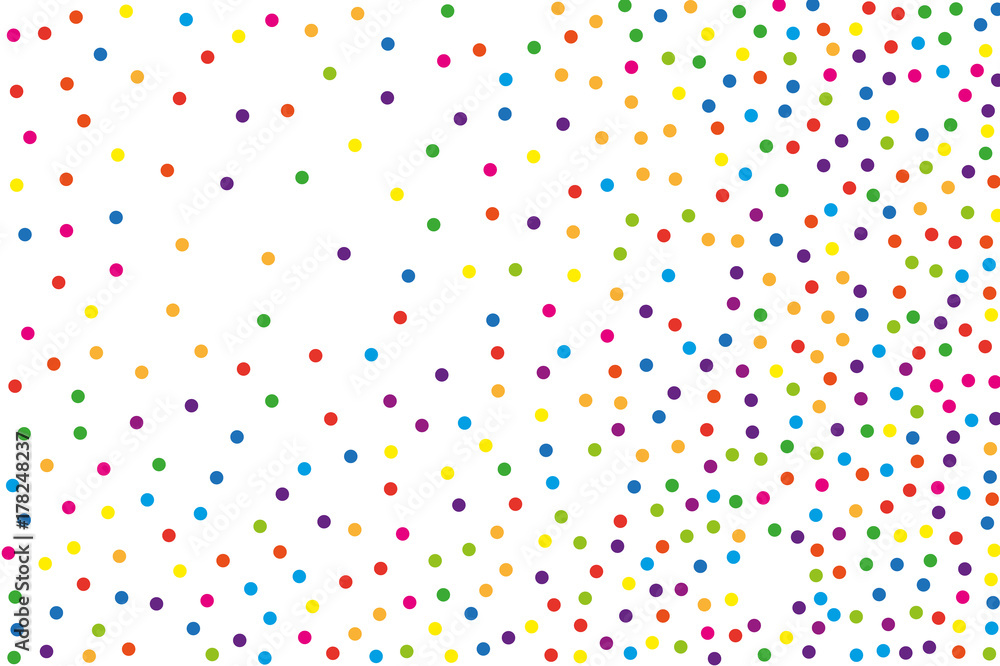 Festival pattern with color round glitter, confetti. Random, chaotic polka dot. Vector illustration. Typographic design. Festival pattern with color round glitter, confetti. Random, chaotic polka dot. Vector illustration. Typographic design.