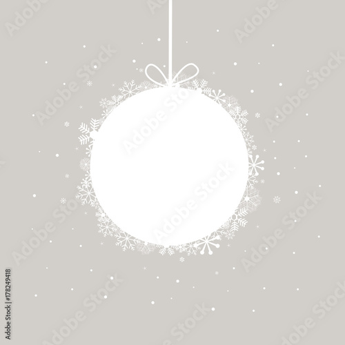 Vector winter;s ball with snowflakes