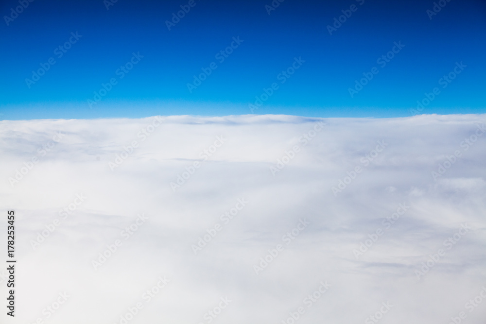 Beautiful, dramatic clouds and sky viewed from the plane
Beautiful, dramatic clouds and sky viewed from the plane