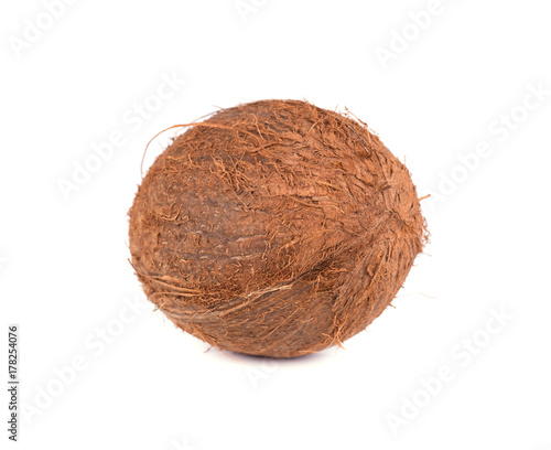 Tropical fruit coconut. Coconut isolated on white background.