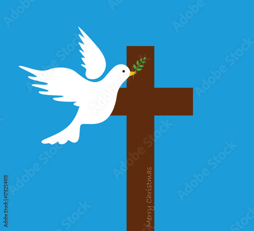 friedenstaube und kreuz