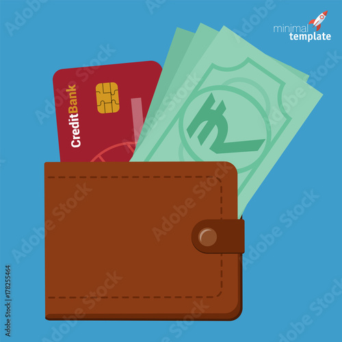 Indian rupee payment flat design vector icon
