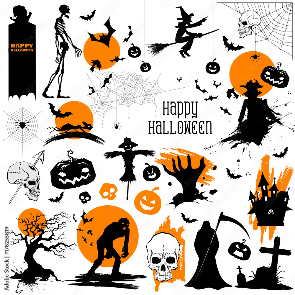 Happy Halloween holiday Design Element Happy Halloween holiday Design Element