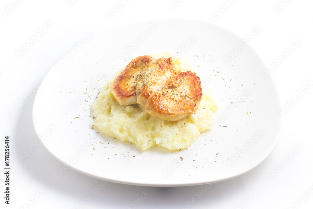Mashed potatoes with chicken fillet Mashed potatoes with chicken fillet