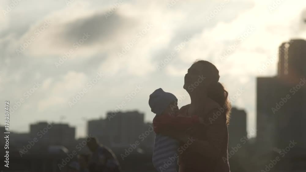 Young mother with her baby