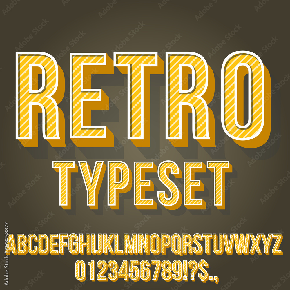 Fototapeta Retro Vintage Font