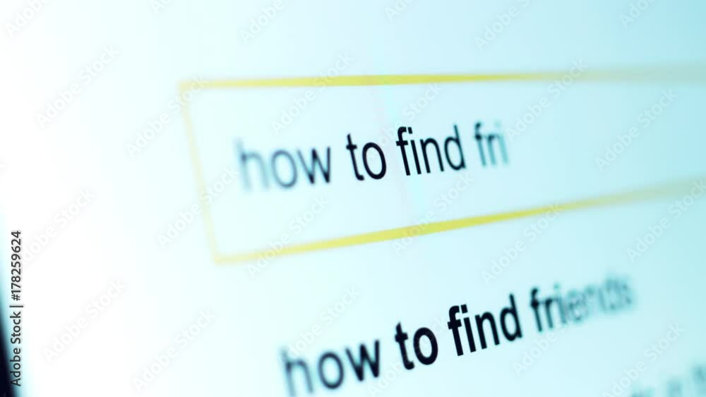 4k Close-up Search Tab, Typing How to Find Friends 4k Close-up Search Tab, Typing How to Find Friends