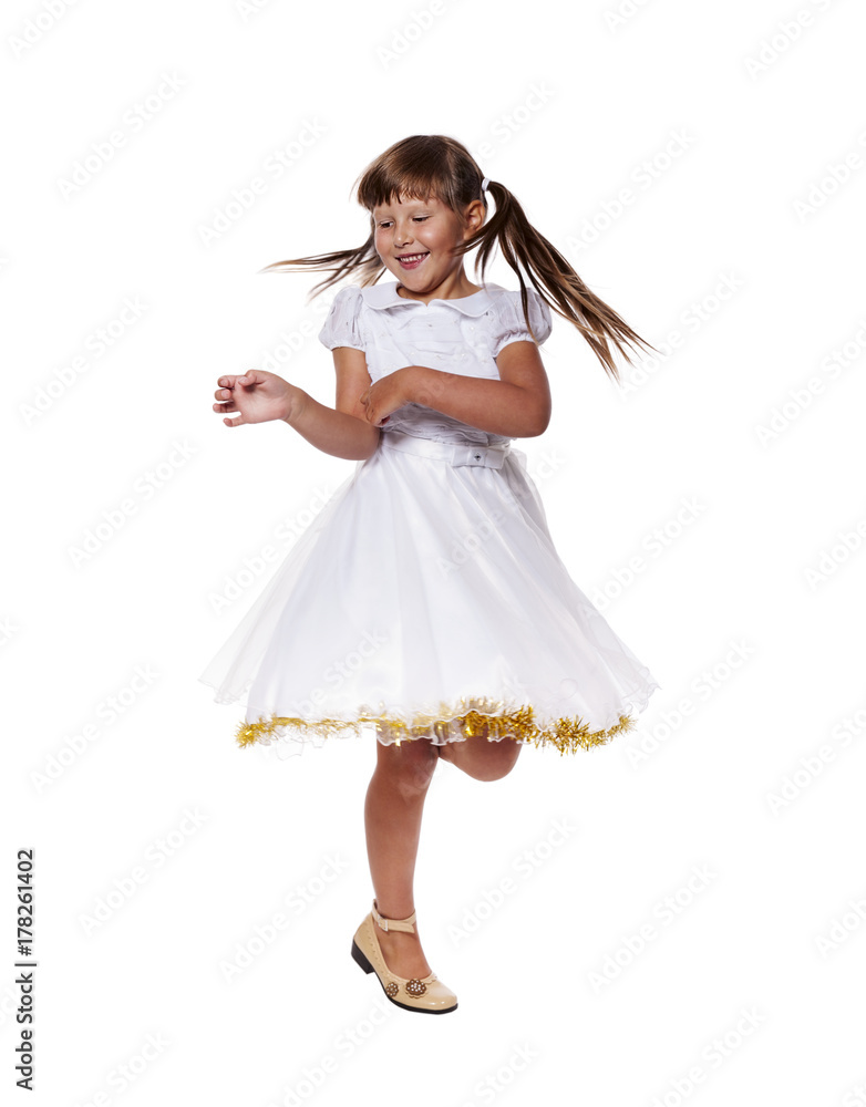 Naklejka premium girl dancing isolated