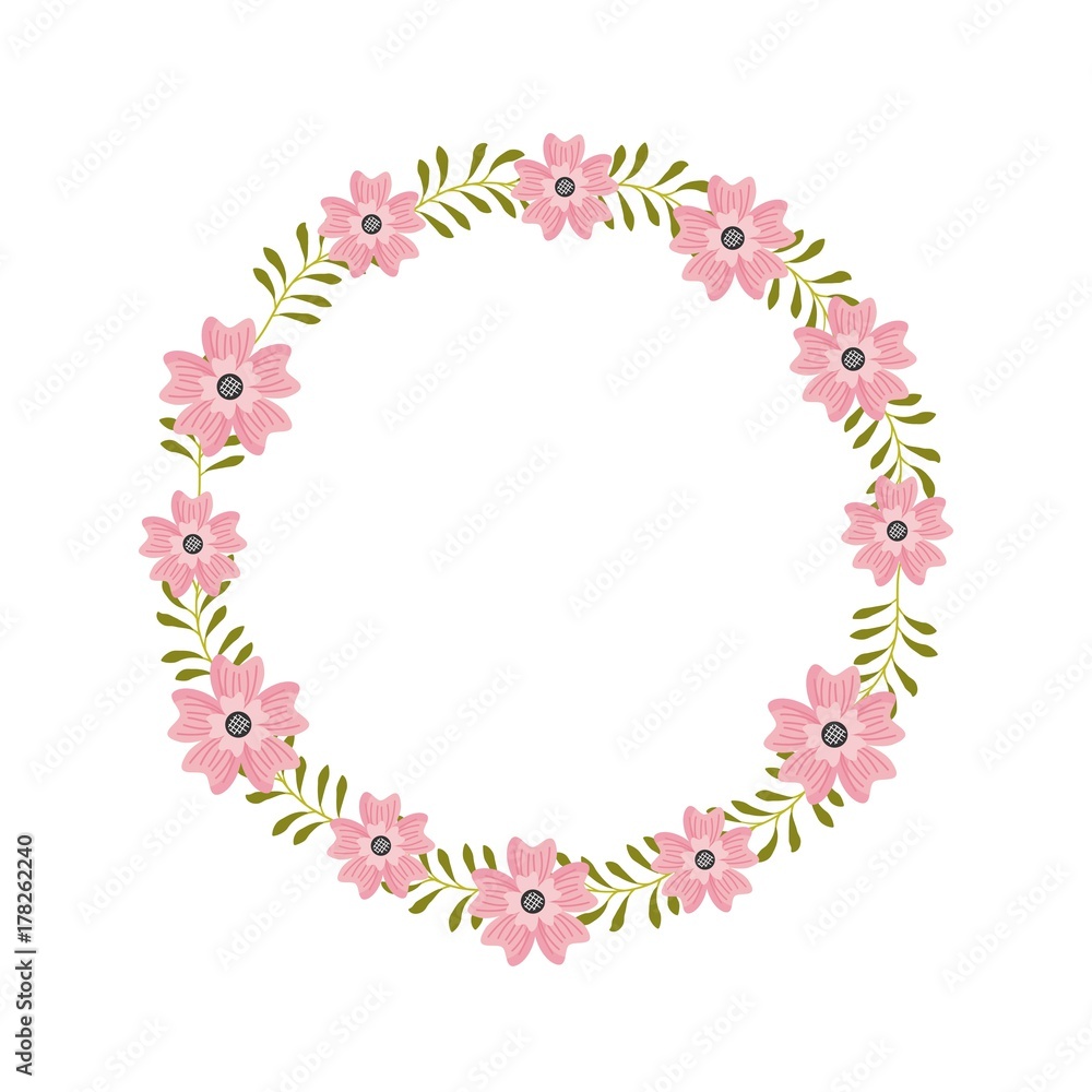 floral wreath flowers cute arranged herbal natural