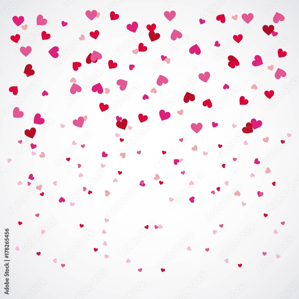 beautiful seamless romantic pattern with hearts