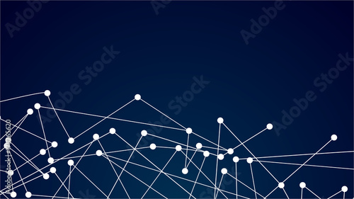 Abstract connecting dots and lines. Connection technology science background.