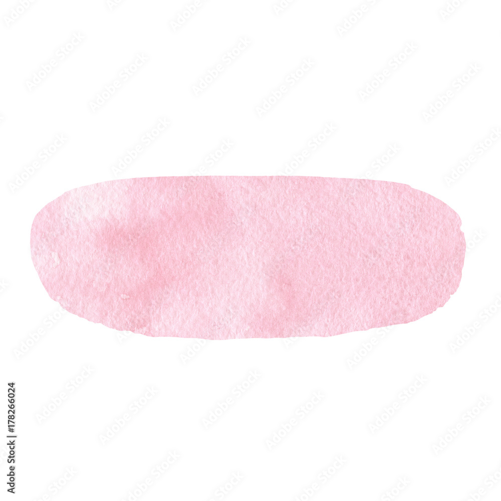 Hand painted pink watercolor texture isolated on the white background. Usable for greeting cards, invitations, logo design and more. Hand painted pink watercolor texture isolated on the white background. Usable for greeting cards, invitations, logo design and more.
