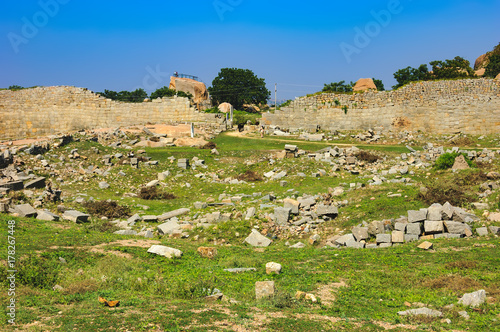 Danaik's Enclosure or Dannayaka's enclosure is an important inner district of the Vijayanagar capital in Hampi, Karnataka, India. photo