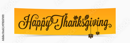 thanksgiving lettering banner design background