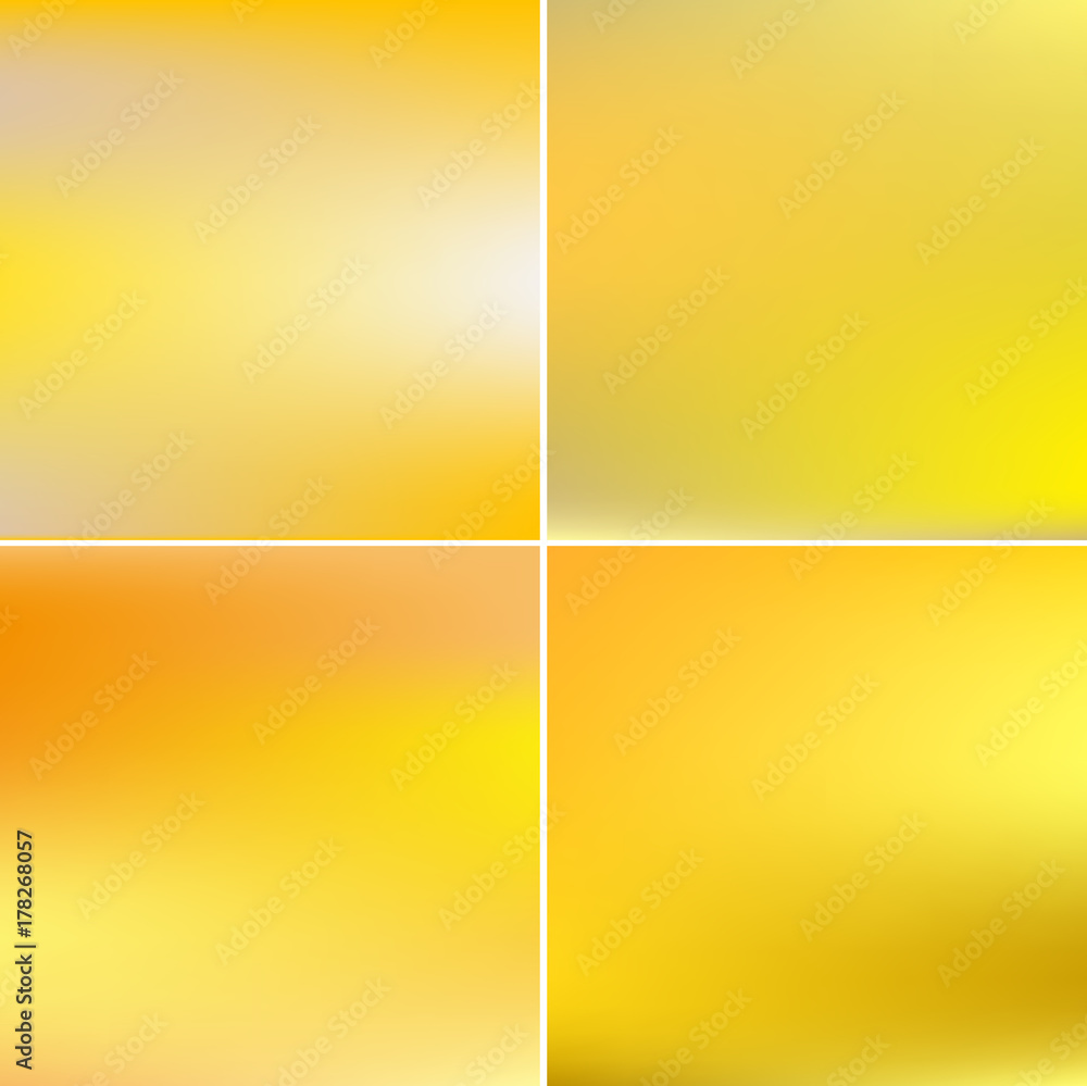 Abstract concept vector golden blured background set.For business infographic, booklet, background, poster, web sites,banners.