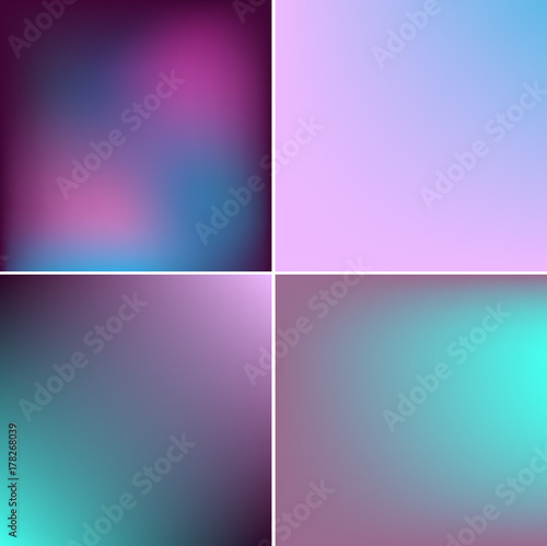 Abstract concept vector multicolored blured background set.For business infographic, booklet, background, poster, web sites,banners.