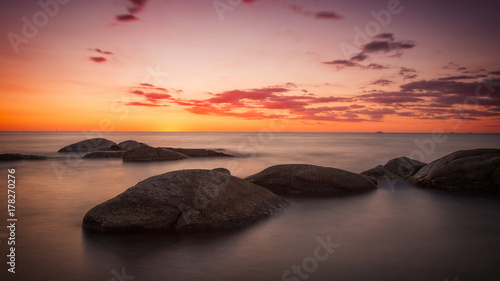 Fototapeta Naklejka Na Ścianę i Meble -  Beautiful sunrise in a bay in Costa Brava, Spain