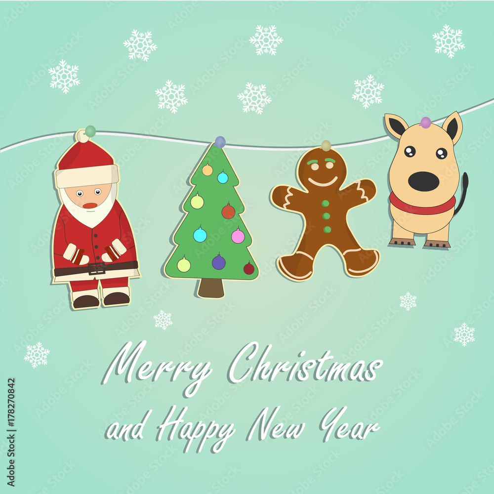 Christmas and New Year card Christmas and New Year card
