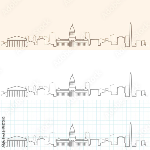 Buenos Aires Hand Drawn Skyline