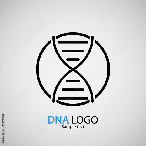 Logo dna structure. Vector pattern of the molecule. Icon for the company photo