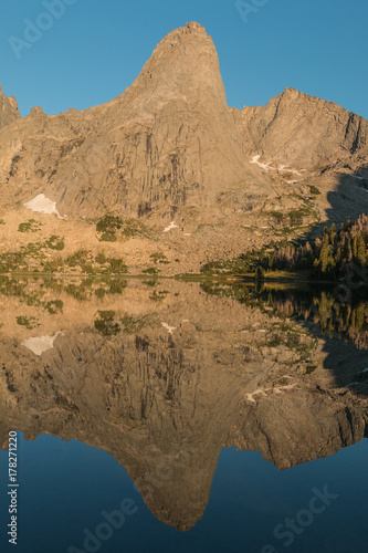 Cirque of Towers and Lonesome Lake at sunrise