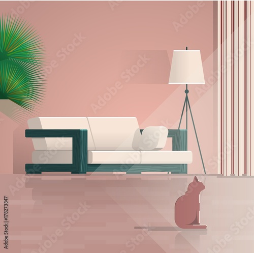 living room illustration