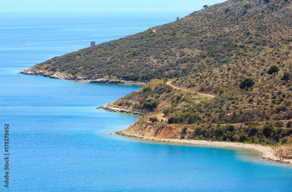 Obraz premium Summer sea coast (Hemara, Albania).