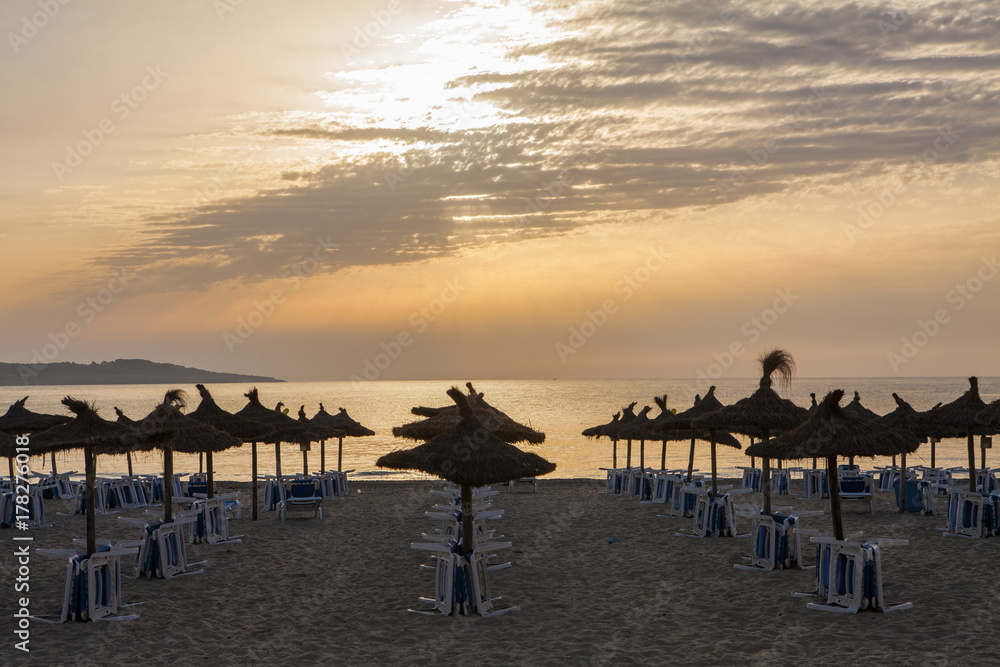 Summer morning on the island of Mallorca, Balearic Islands, Spain Summer morning on the island of Mallorca, Balearic Islands, Spain