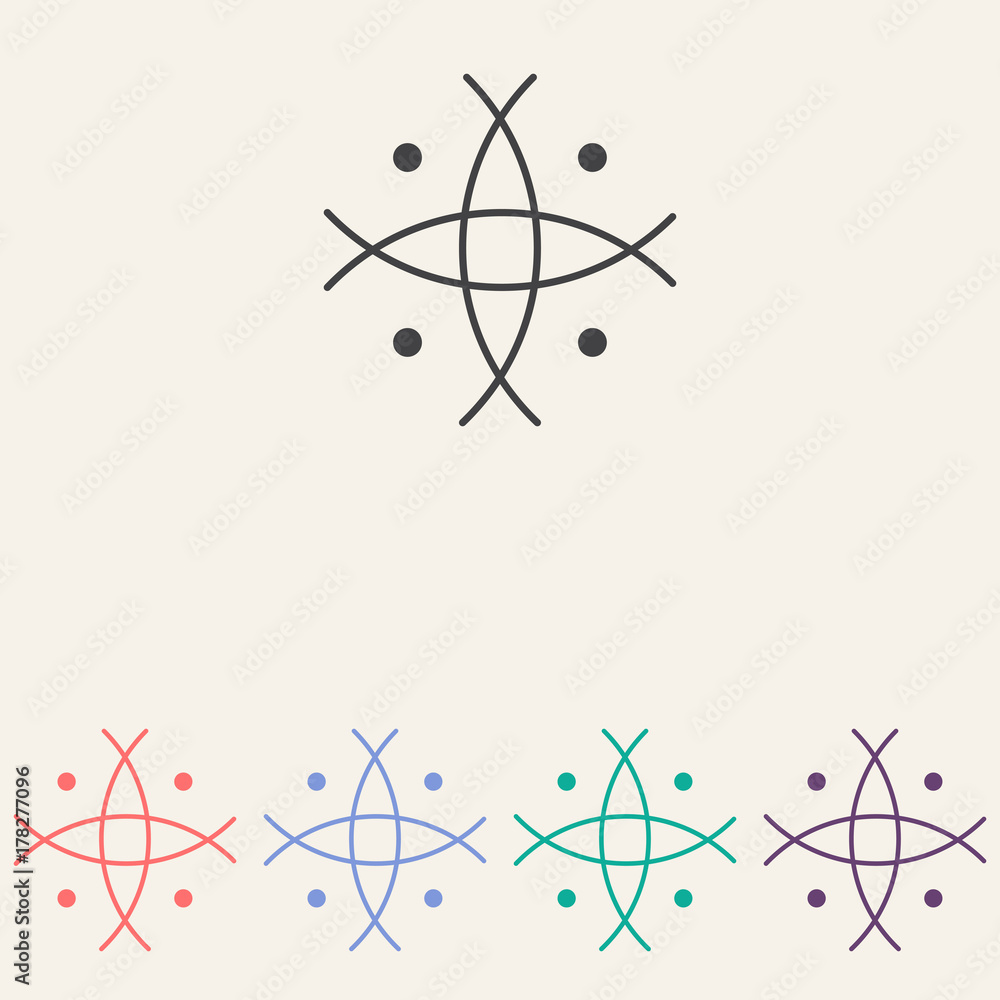 Universal creative logo icon vector design. Universal creative logo icon vector design.