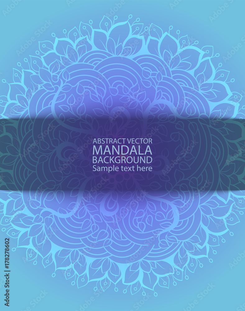 Mandala simple thin line stylish background. Ornamental vector backdrop for cards, invitations, banner, templates and wallpapers