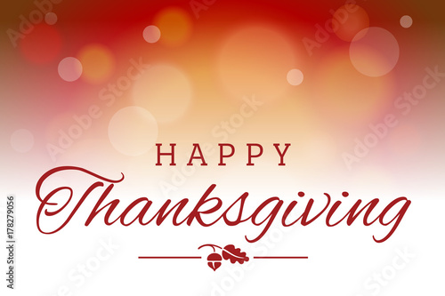 Brown Soft Focus Happy Thanksgiving Vector Horizontal Background 2
