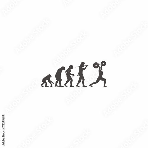Evolution fitness logo vector